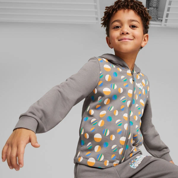 ESS+ Estate Ragazzi Felpa con Zip Integrale PUMA: Avventura Estiva e Comfort Senza Pari!